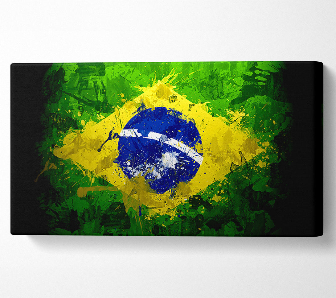  A Canvas Print of Brazilian Flag Grunge Canvas Art