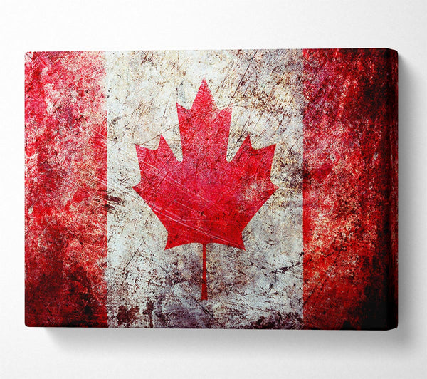 A Canvas Print of Canada Flag Grunge Canvas Print