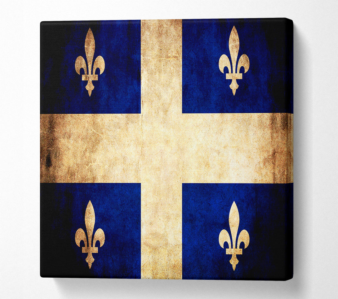  A Canvas Print of Canada Quebec Flag Canvas Print