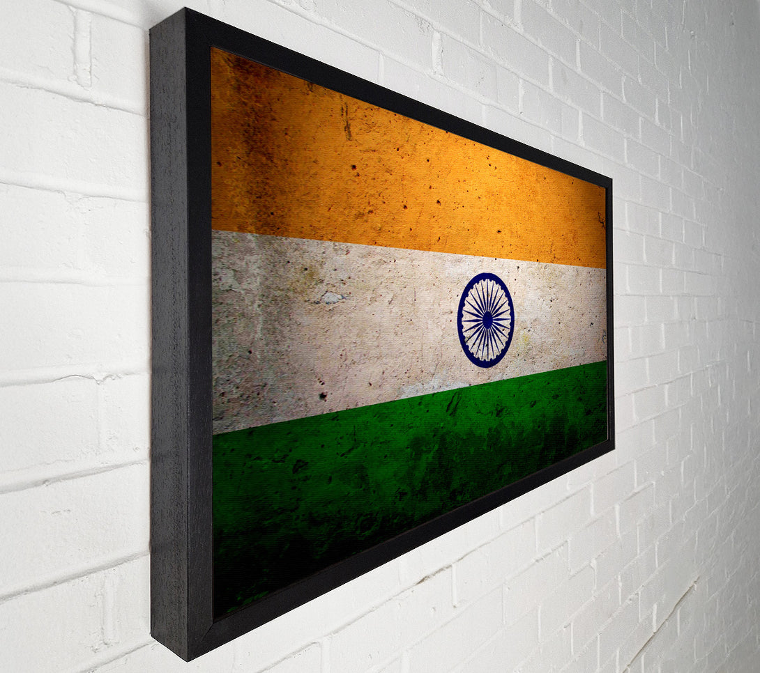  A Canvas Print of Indian Grunge Flag Canvas Print