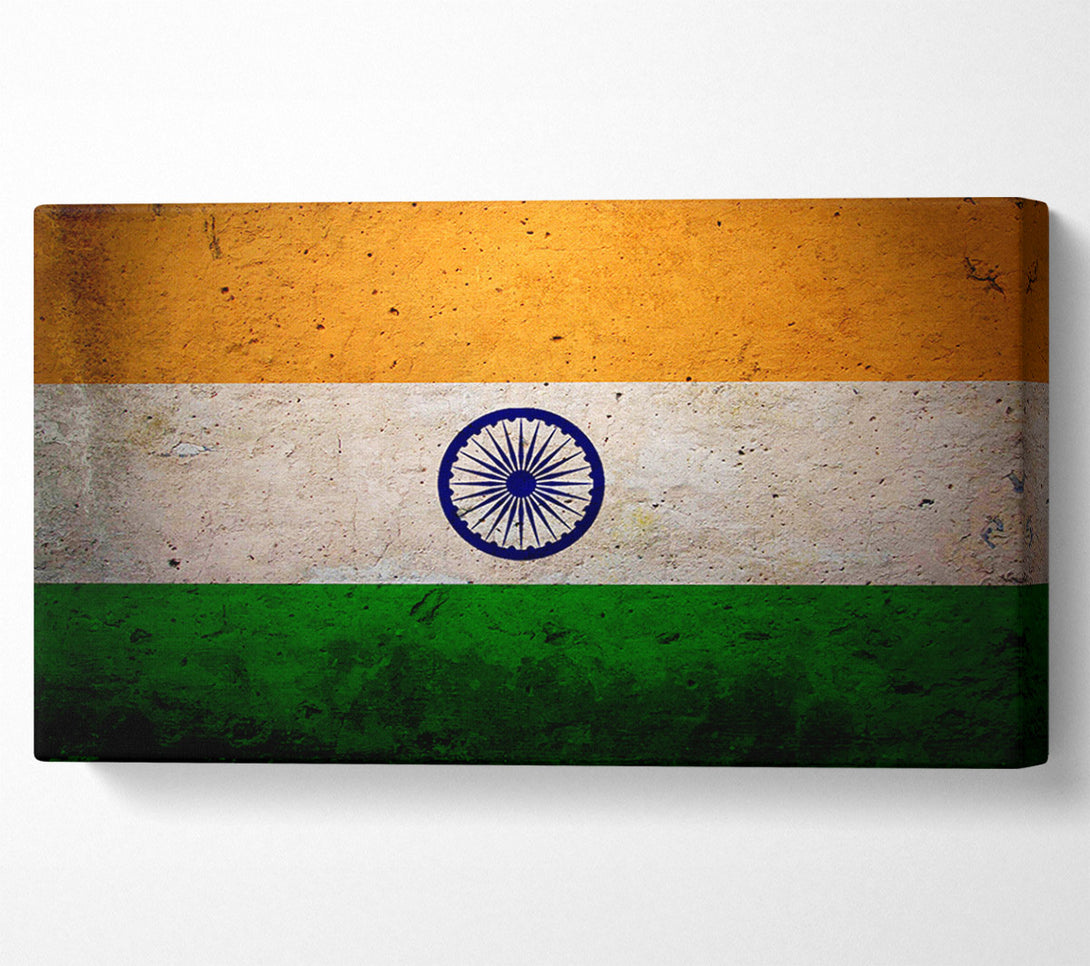  A Canvas Print of Indian Grunge Flag Canvas Print