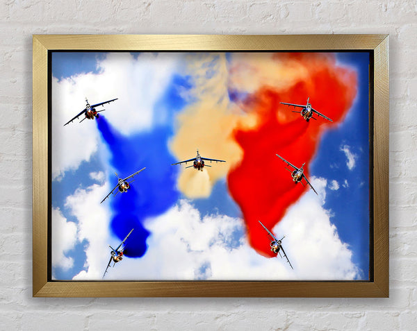 French Airshow Colours Framed Print