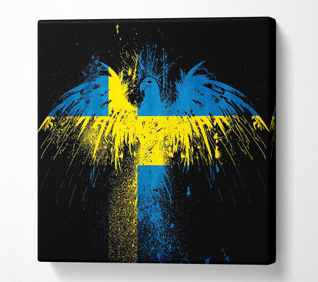  A Canvas Print of Swedish Flag Eagle Canvas Print