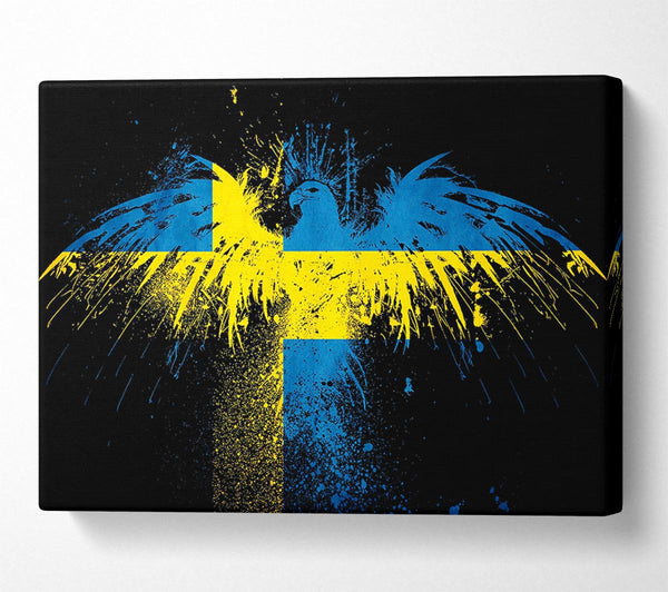  A Canvas Print of Swedish Flag Eagle Canvas Print
