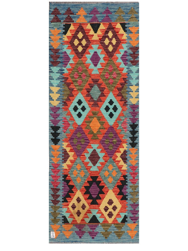 Maimana Afghanistan Kilim Rug - 198 x76 cm