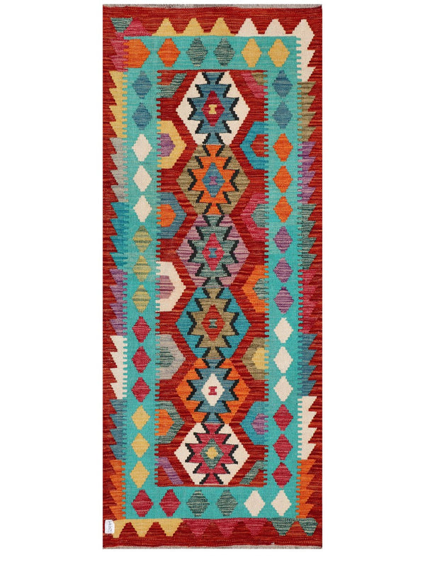 Maimana Afghanistan Kilim Rug - 198 x82 cm