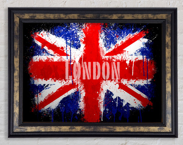 London Uk Flag Framed Print