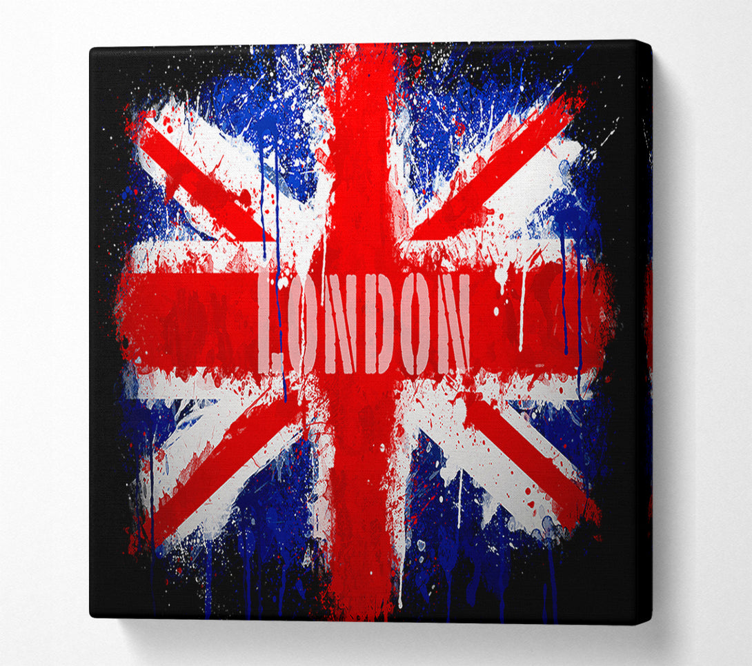  A Canvas Print of London Uk Flag Canvas Wall Art