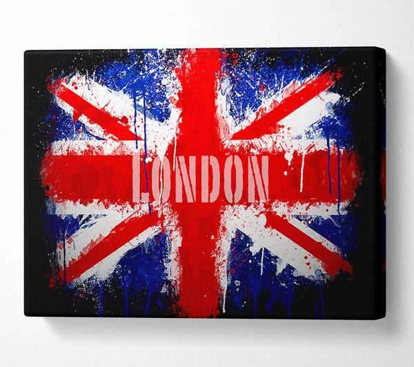  A Canvas Print of London Uk Flag Canvas Wall Art