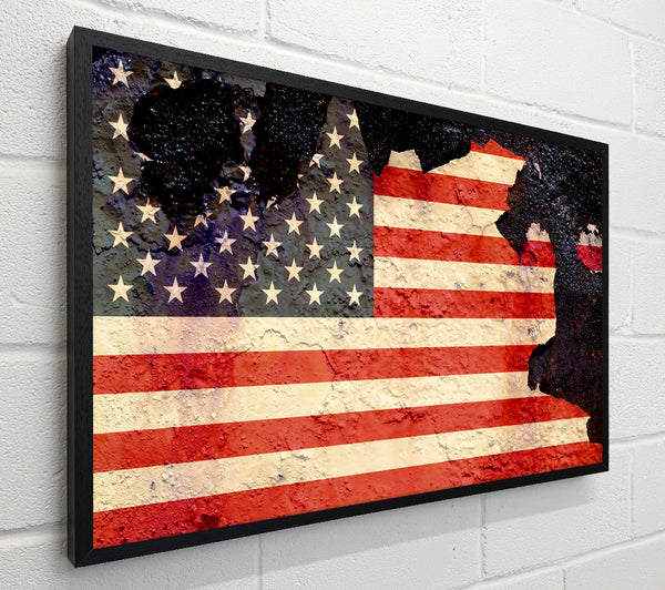 American Flag Cracked