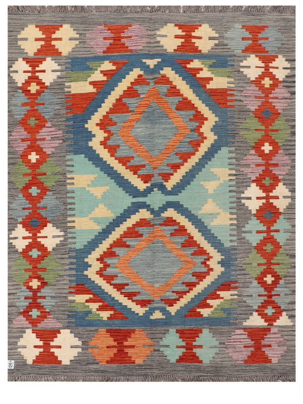 Maimana Afghanistan Kilim Rug - 196 x148 cm