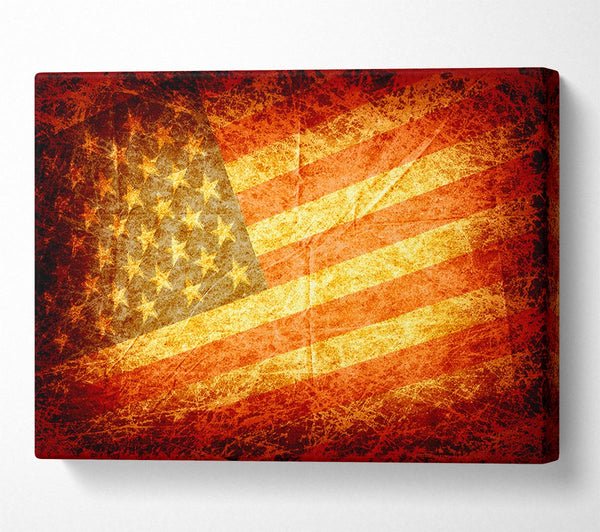  A Canvas Print of Stars And Stripes Grunge Canvas Print