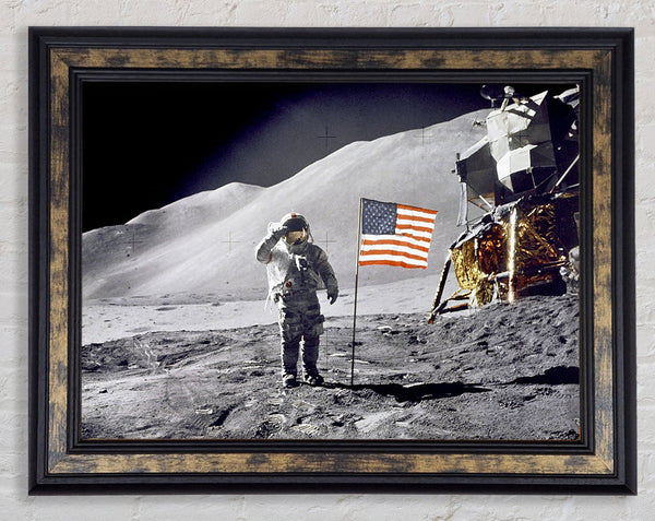 David Scott Gives Salute Framed Print