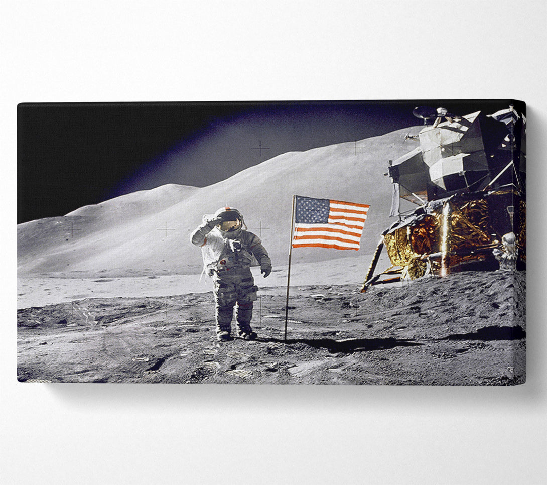  A Canvas Print of David Scott Gives Salute Canvas Print