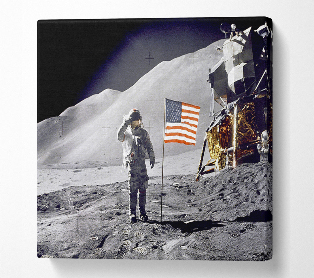  A Canvas Print of David Scott Gives Salute Canvas Print