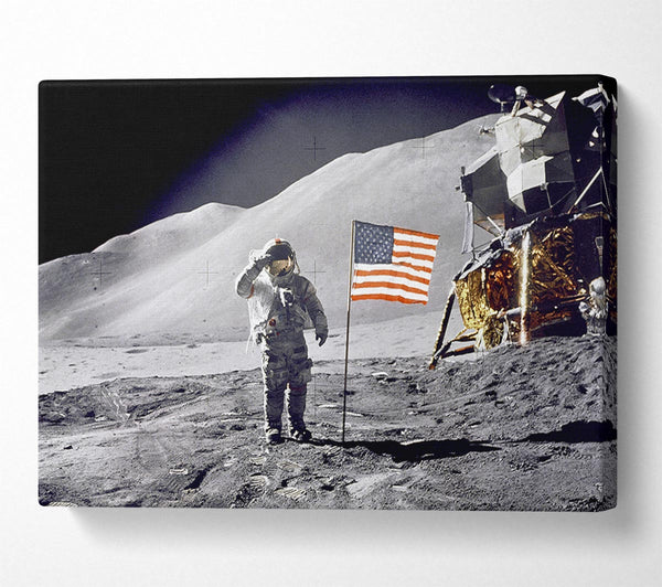  A Canvas Print of David Scott Gives Salute Canvas Print