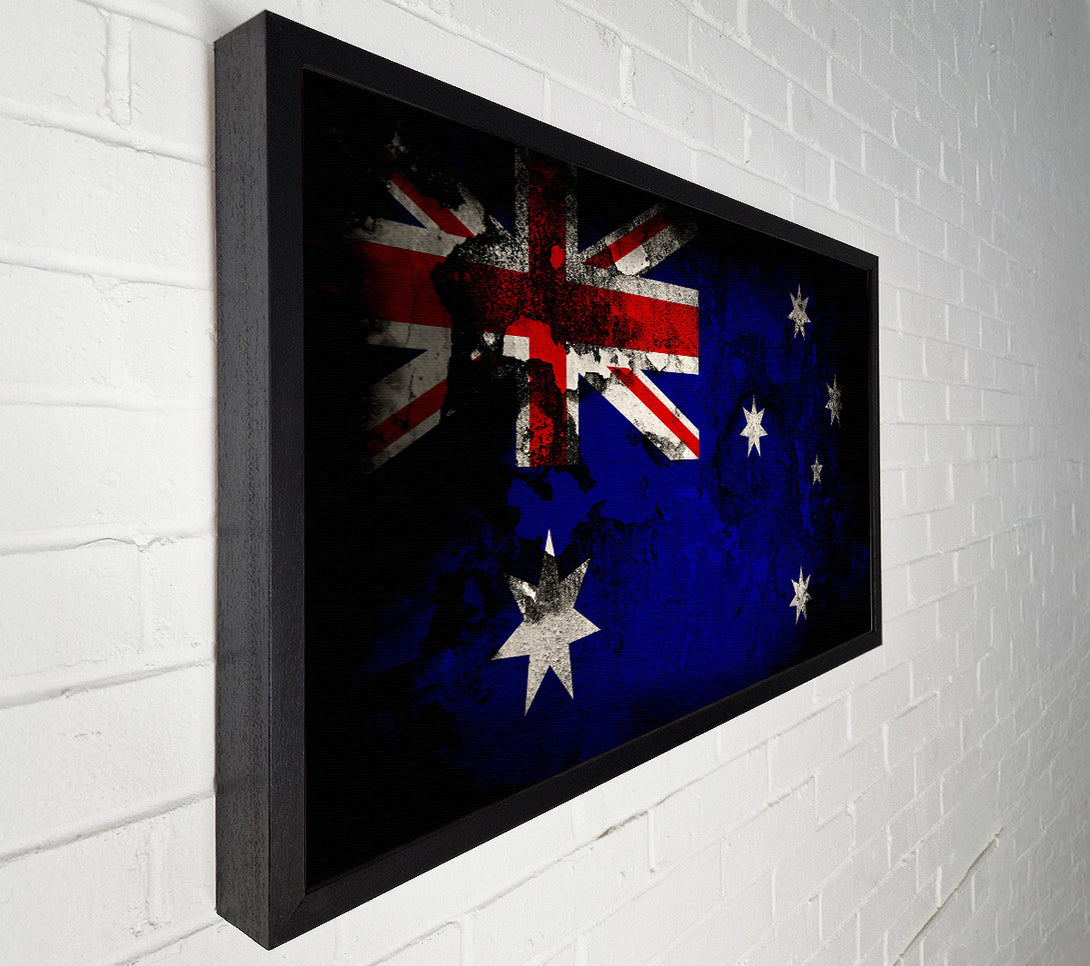  A Canvas Print of Australian Flag Grunge Canvas Art