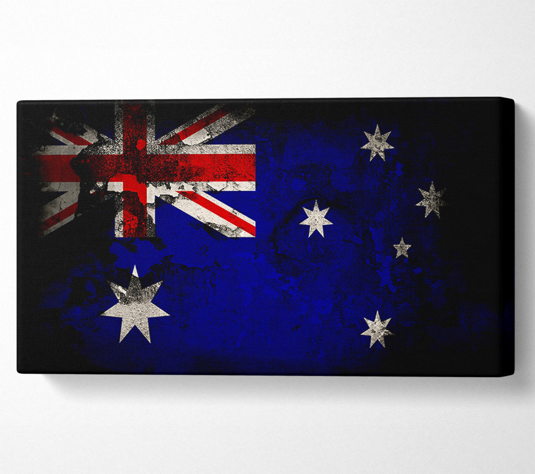  A Canvas Print of Australian Flag Grunge Canvas Art