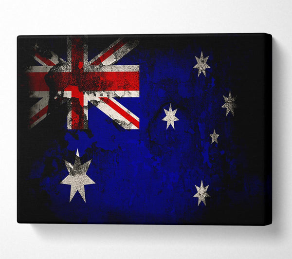  A Canvas Print of Australian Flag Grunge Canvas Art