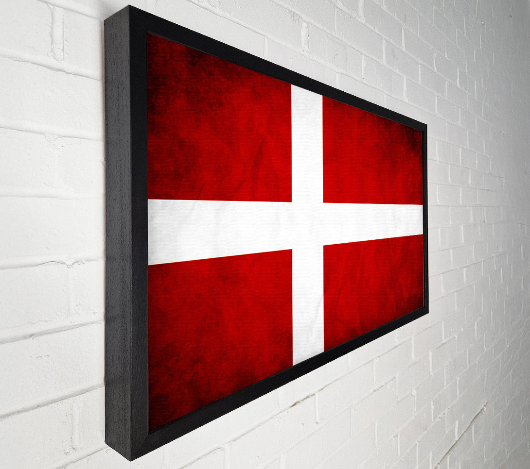  A Canvas Print of Denmark Flag Grunge Canvas Art