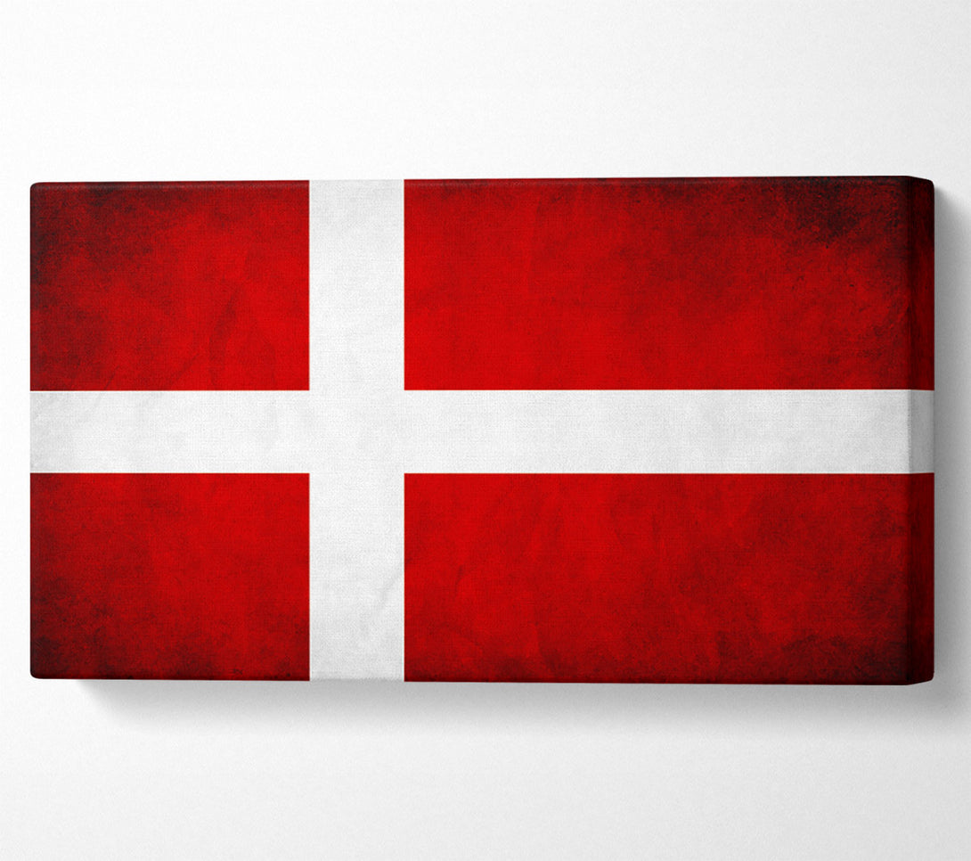 A Canvas Print of Denmark Flag Grunge Canvas Art