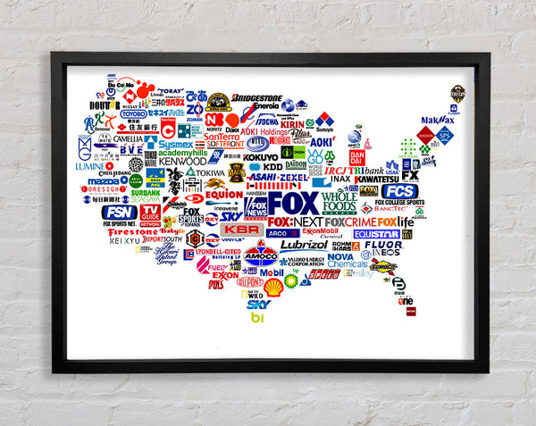 Usa Brands Framed Print