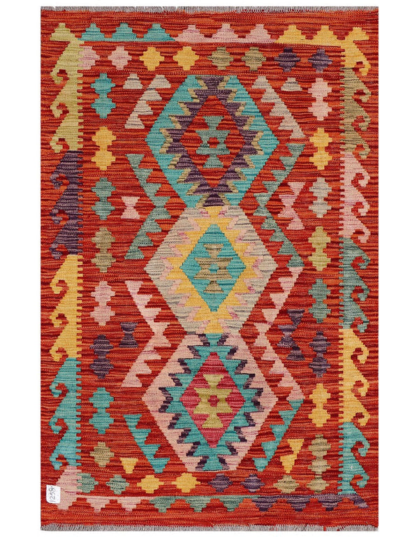 Maimana Afghanistan Kilim Rug - 130 x 87 cm