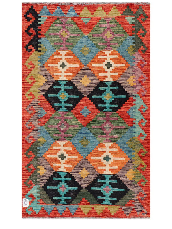 Maimana Afghanistan Kilim Rug - 123 x 76 cm
