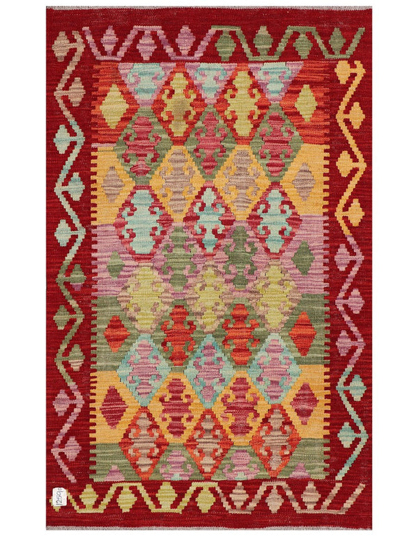 Maimana Afghanistan Kilim Rug - 130 x 84 cm