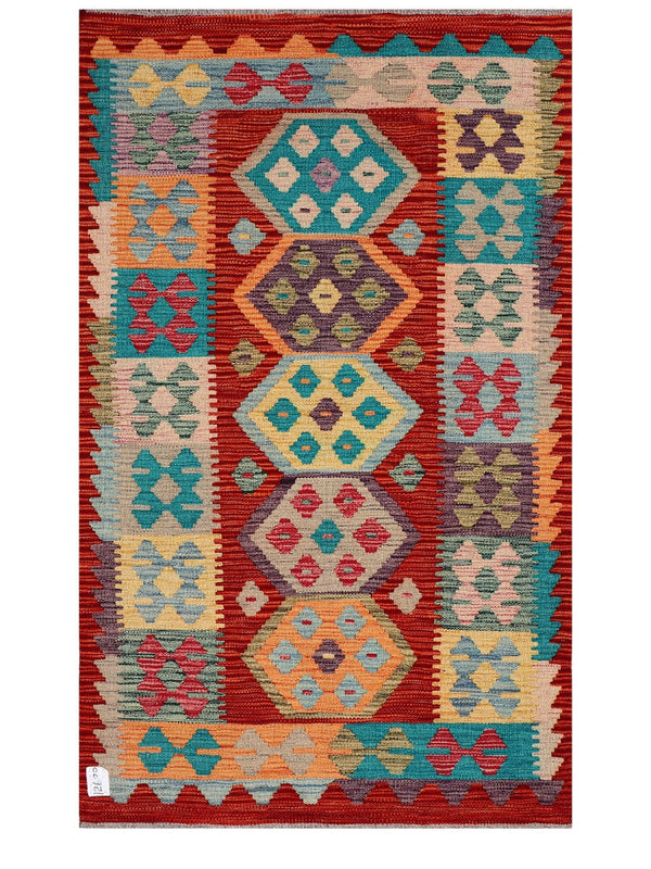 Maimana Afghanistan Kilim Rug - 131 x 82 cm