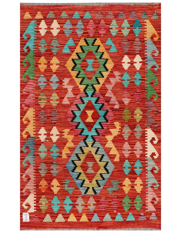 Maimana Afghanistan Kilim Rug - 124 x 80 cm