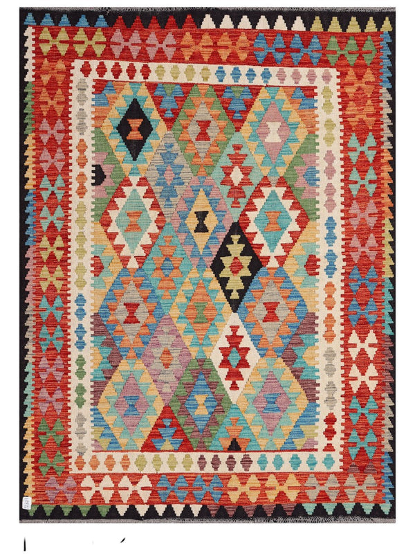 Maimana Afghanistan Kilim Rug - 203 x152 cm