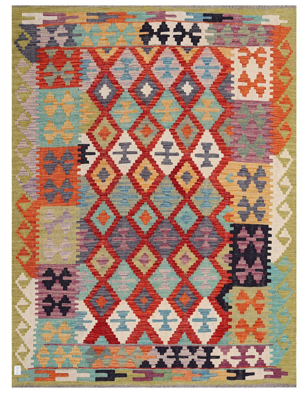 Maimana Afghanistan Kilim Rug - 198 x151 cm