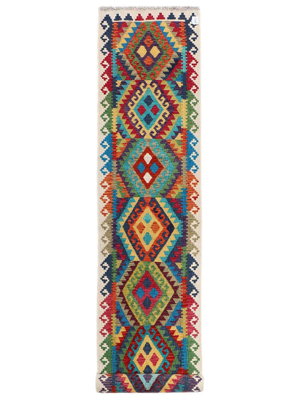 Maimana Afghanistan Kilim Runner - 402 x 82 cm