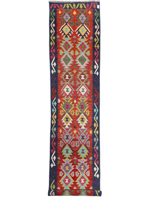 Maimana Afghanistan Kilim Runner - 390 x 86 cm