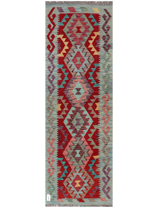 Maimana Afghanistan Kilim Rug - 189 x62 cm