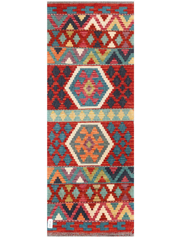 Maimana Afghanistan Kilim Rug - 170 x63 cm