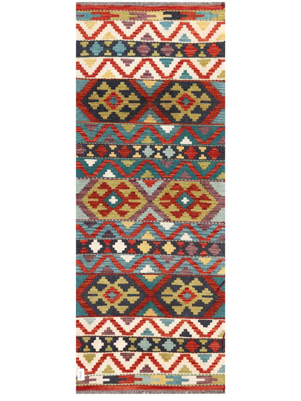 Maimana Afghanistan Kilim Rug - 197 x75 cm