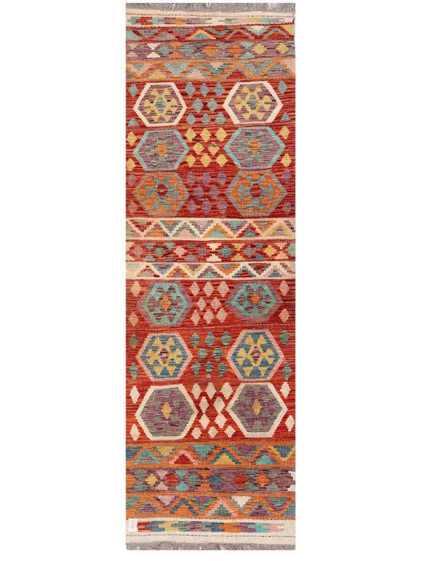 Maimana Afghanistan Kilim Rug - 232 x 72 cm