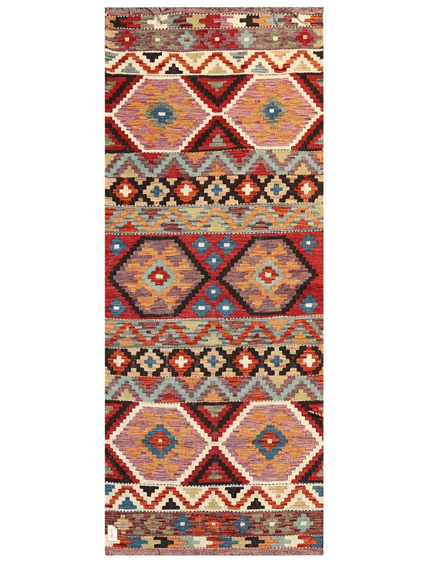 Maimana Afghanistan Kilim Rug - 203 x83 cm