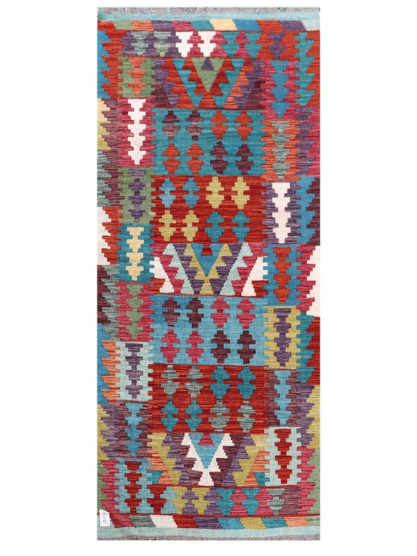 Maimana Afghanistan Kilim Rug - 190 x83 cm
