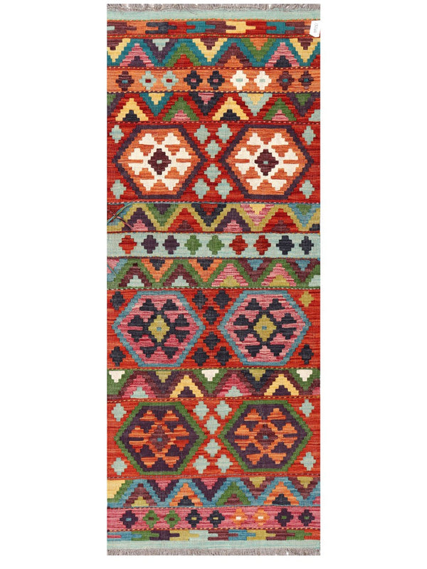 Maimana Afghanistan Kilim Rug - 199 x77 cm