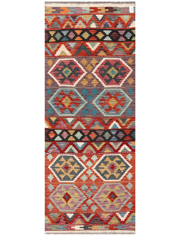 Maimana Afghanistan Kilim Rug - 213 x83 cm