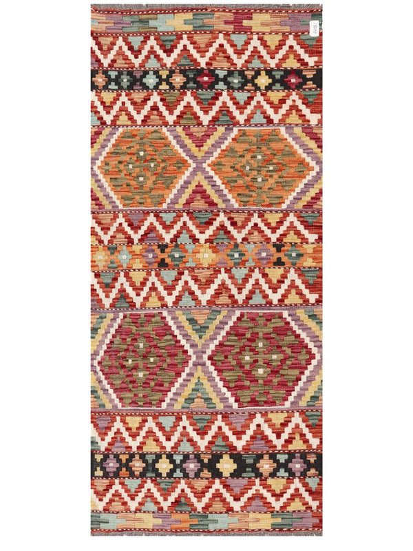 Maimana Afghanistan Kilim Rug - 195 x85 cm