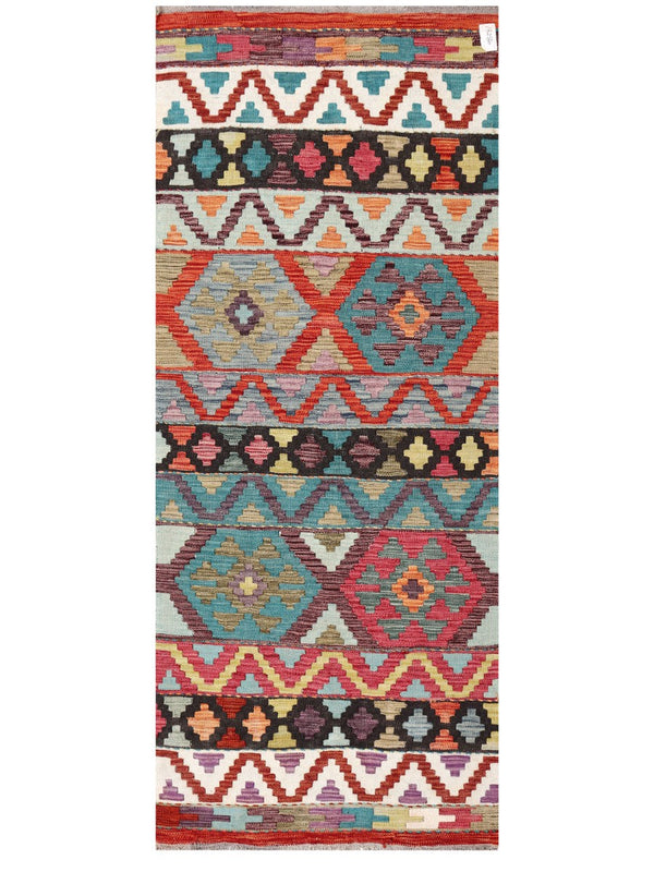 Maimana Afghanistan Kilim Rug - 192 x78 cm