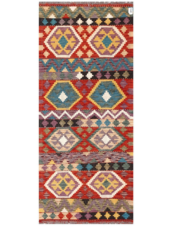 Maimana Afghanistan Kilim Rug - 197 x84 cm