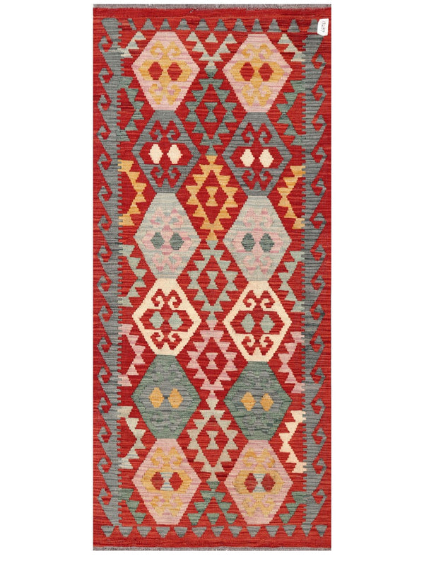 Maimana Afghanistan Kilim Rug - 197 x86 cm