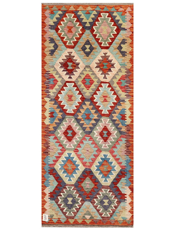 Maimana Afghanistan Kilim Rug - 192 x81 cm