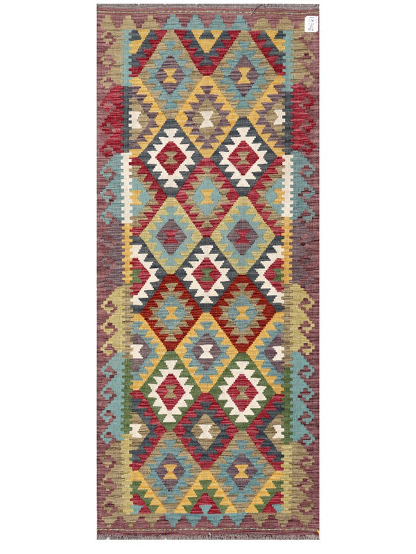 Maimana Afghanistan Kilim Rug - 200 x83 cm