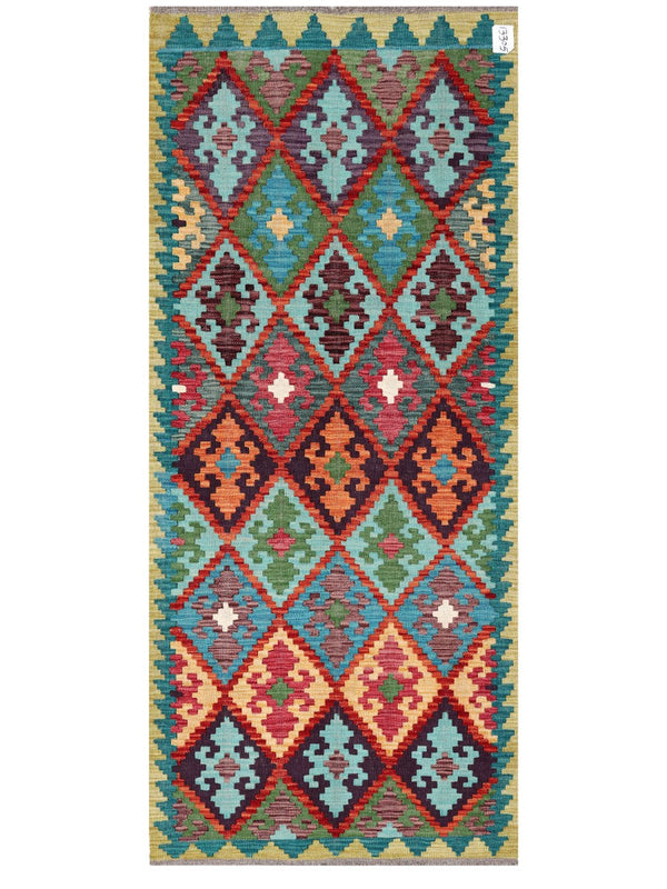 Maimana Afghanistan Kilim Rug - 193 x83 cm